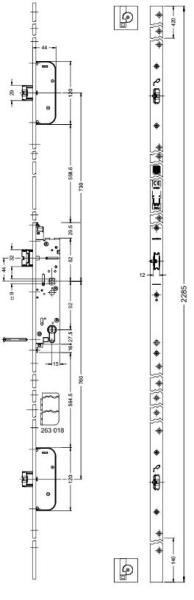 3 Riegel-Schloss 279517 / 279518